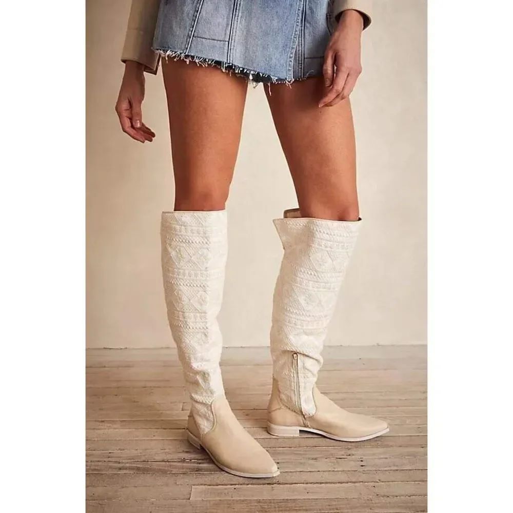 Free People Bren Textile Slouch Boots